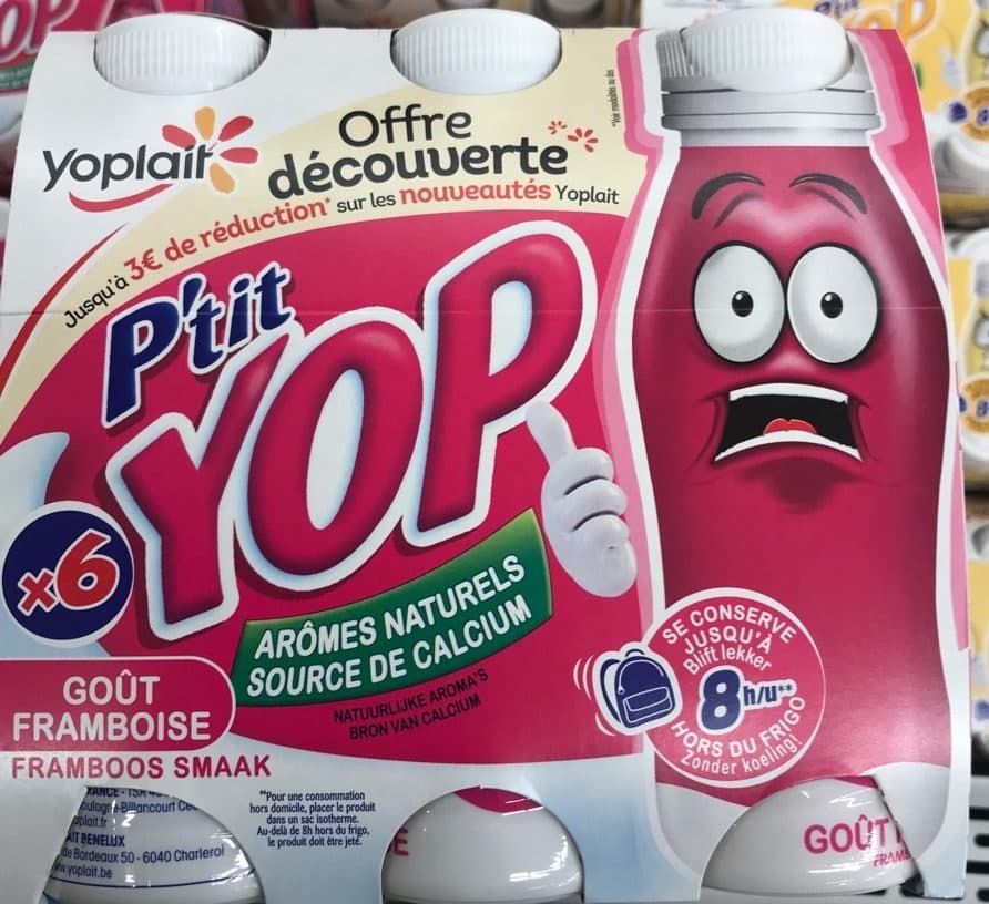 Yop p'tit yop Yaourt à boire sucré aromatisé packshot