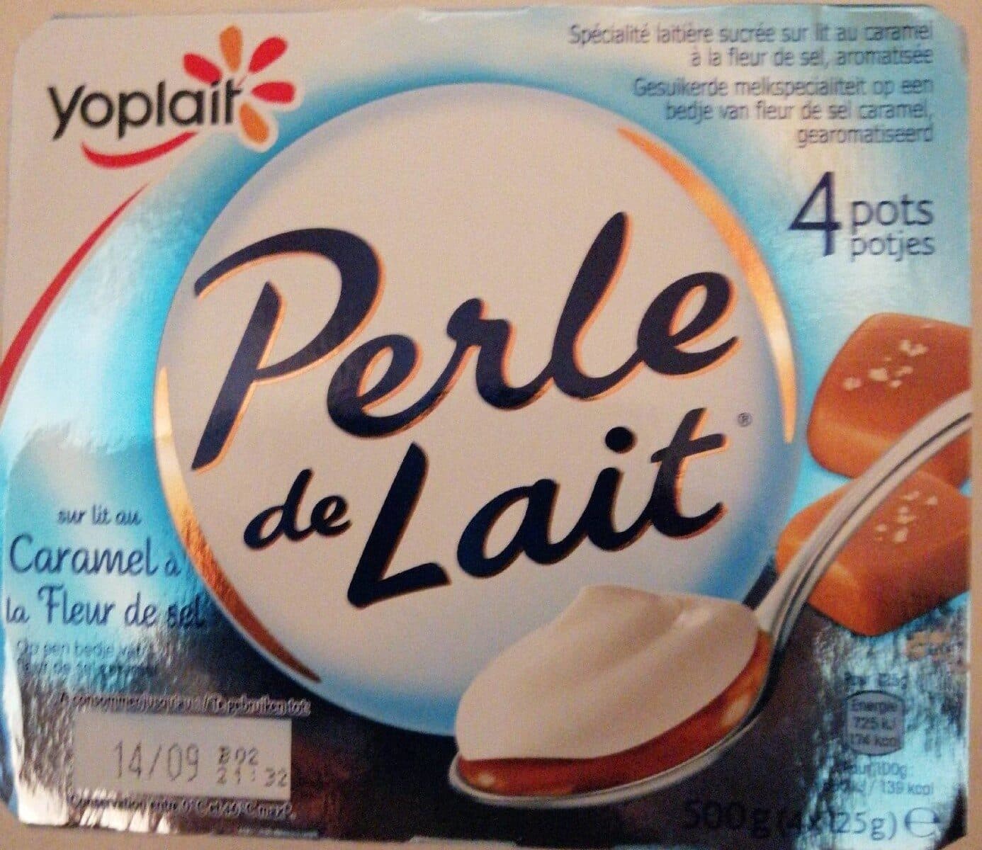 Yoplait Perle de lait sur lit caramel à la fleur de sel packshot