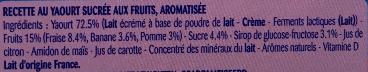 Petits filous smoothie Yaourt sucré aux fruits, aromatisé (enrichi en vitamine D) packshot