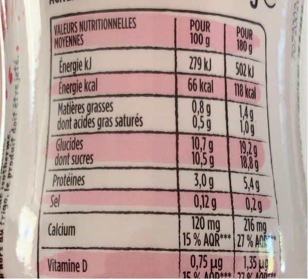 Yoplait Hop parfum framboise packshot