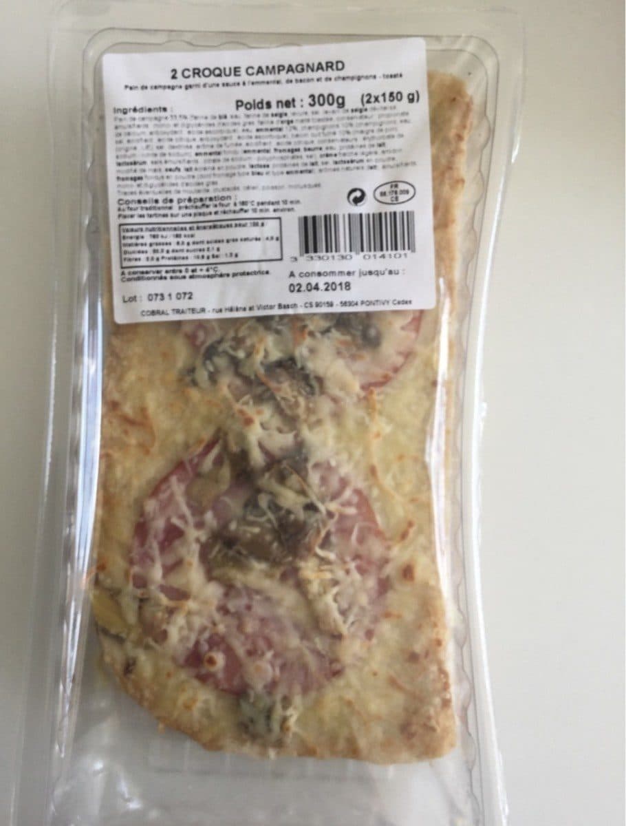 Open Food Facts Croque campagnard 2x150g PE packshot