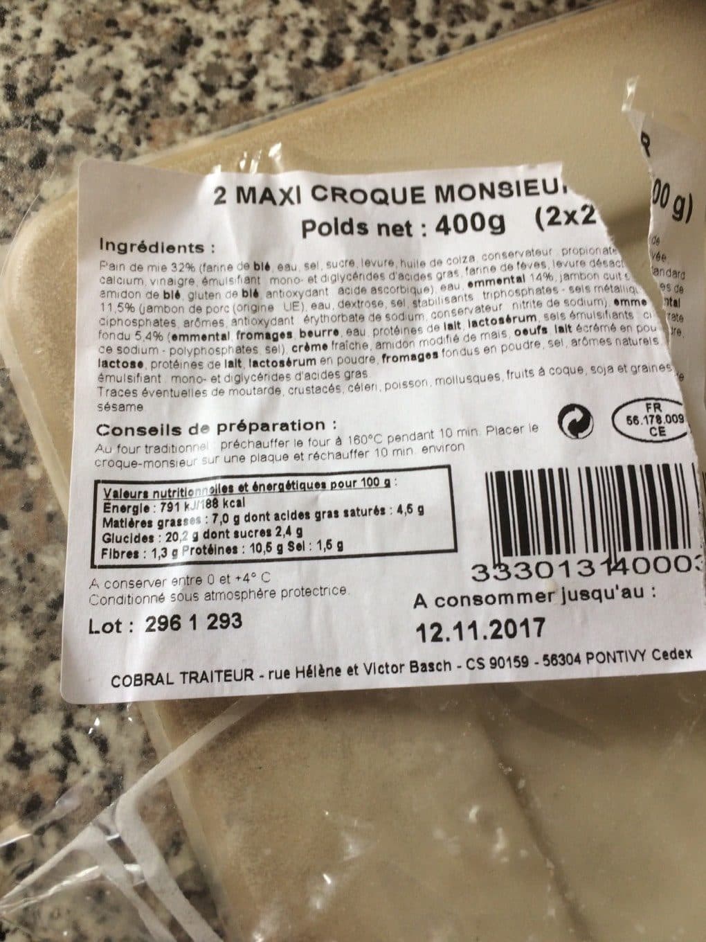 Cobral Traiteur Maxi croque monsieur packshot
