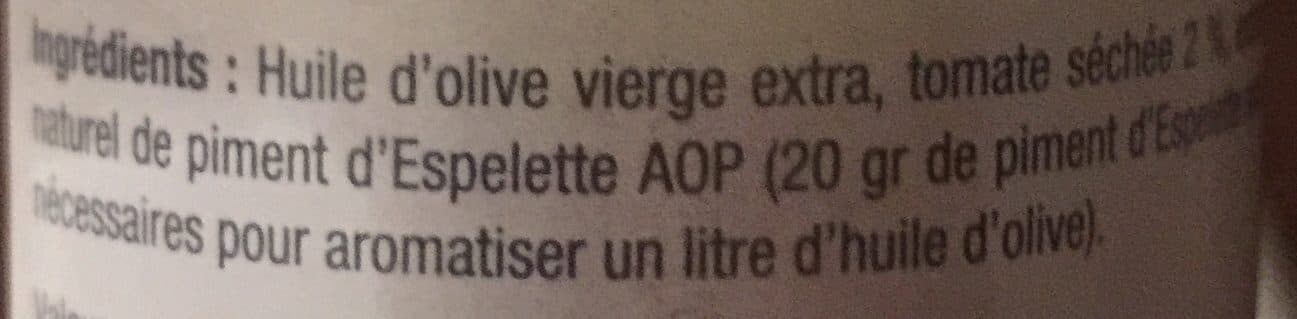 A l olivier Huile d'olive vierge piment d'Espelette packshot