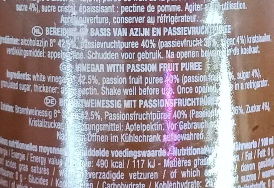 A L’Olivier A L'Olivier Passionsfrugteddike, 200 ML packshot
