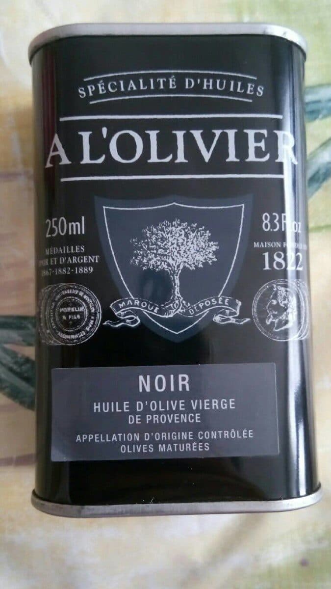 A L'OLIVIER Noir - Huile d'olive vierge de Provence packshot