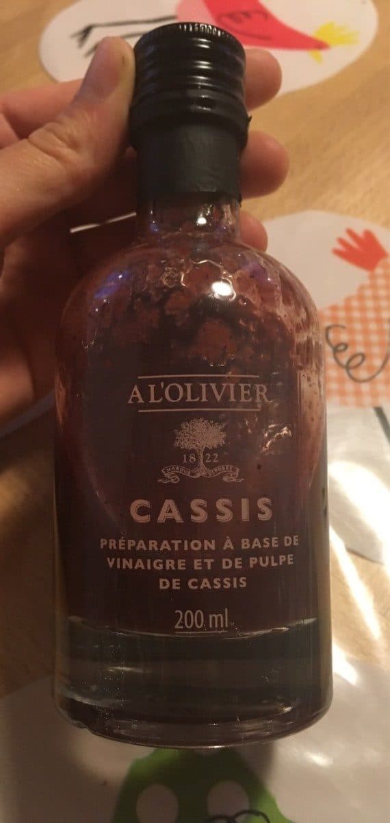 Open Food Facts Préparation à base de vinaigre et de pulpe de cassis packshot