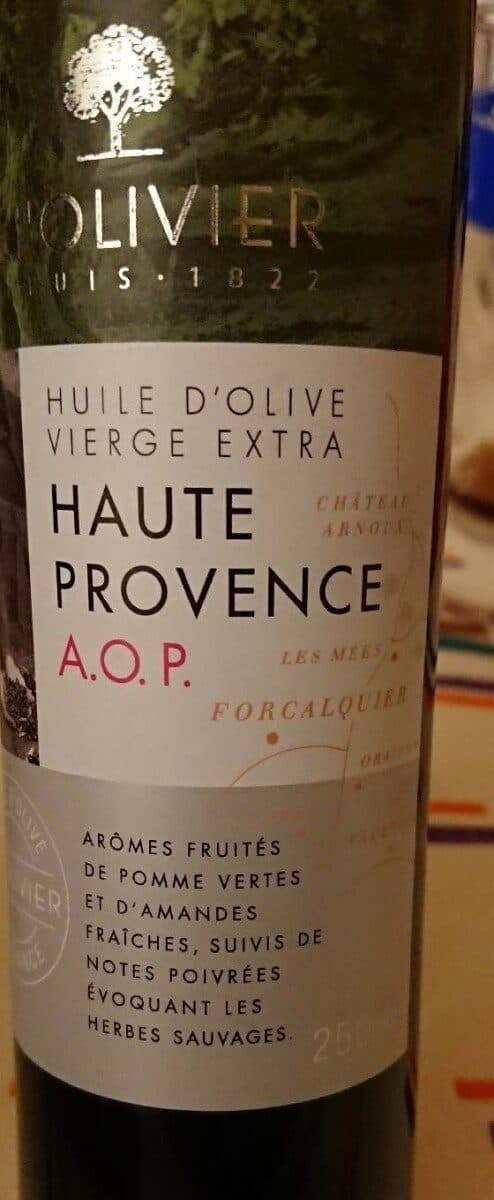 Open Food Facts Huile d'olive vierge extra Haute Provence A.O.P packshot