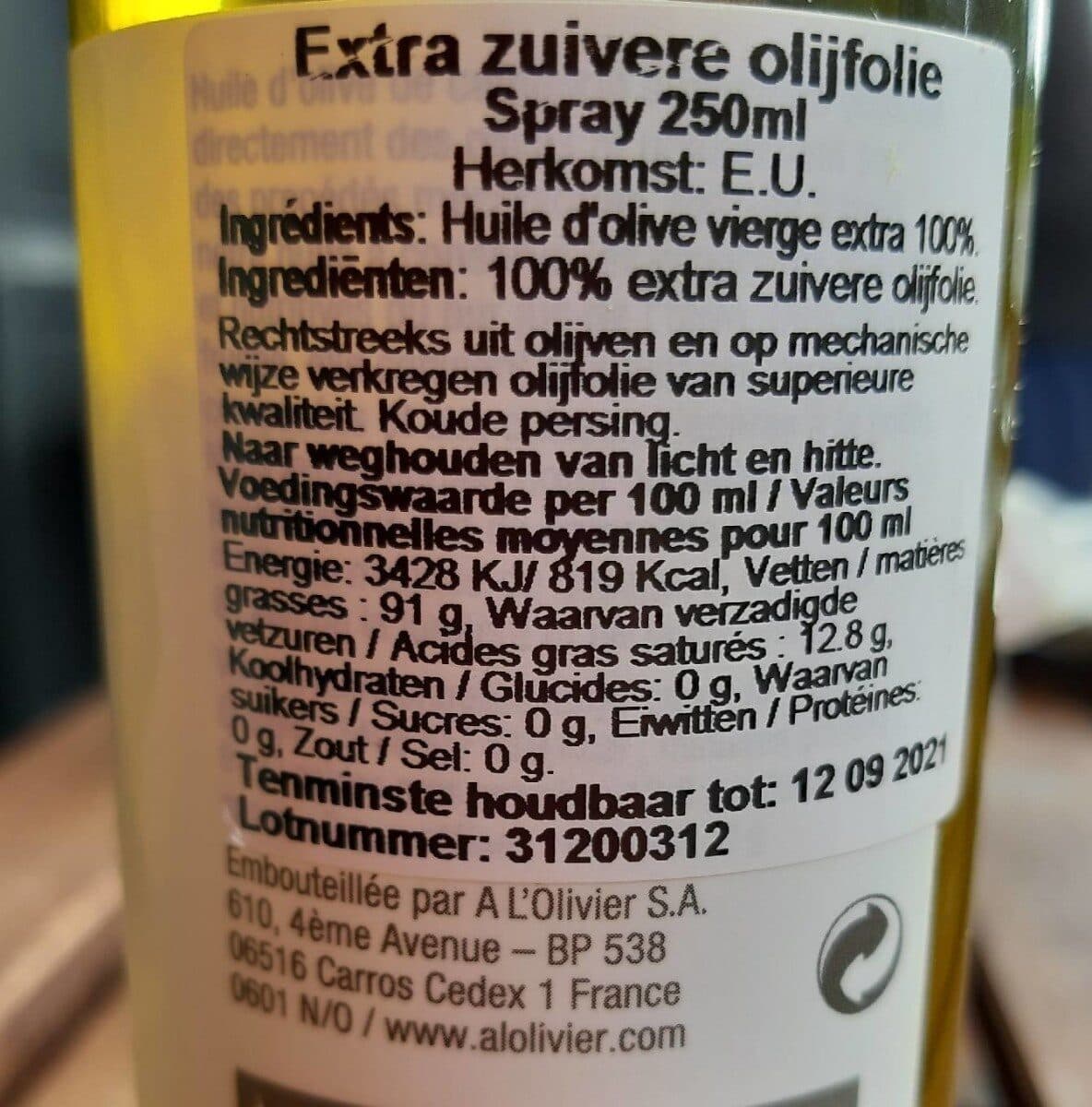 Open Food Facts Huile d'olive vierge extra packshot