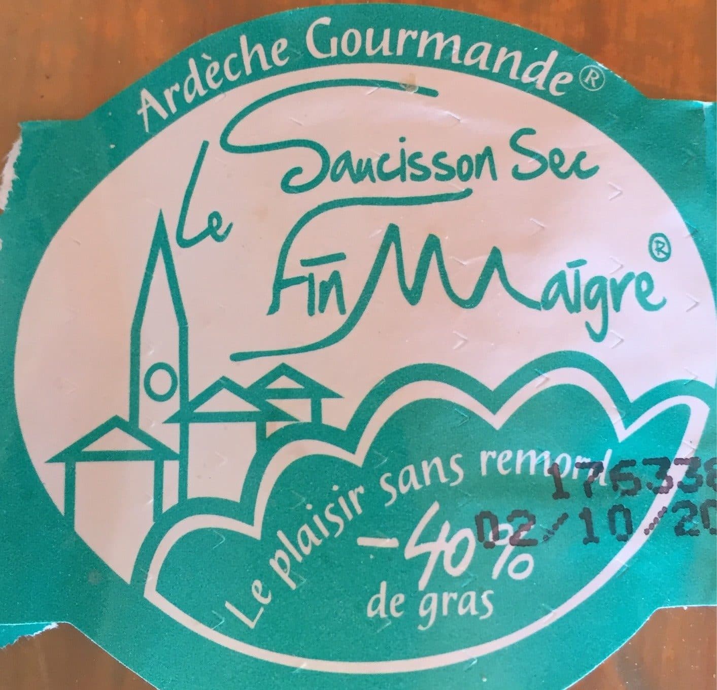 Ardèche Gourmande Le saucisson sec fin maigre packshot