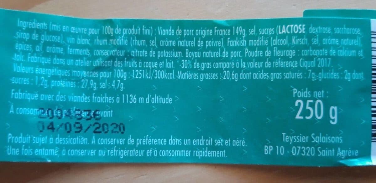 Ardèche Gourmande Le saucisson sec fin maigre packshot