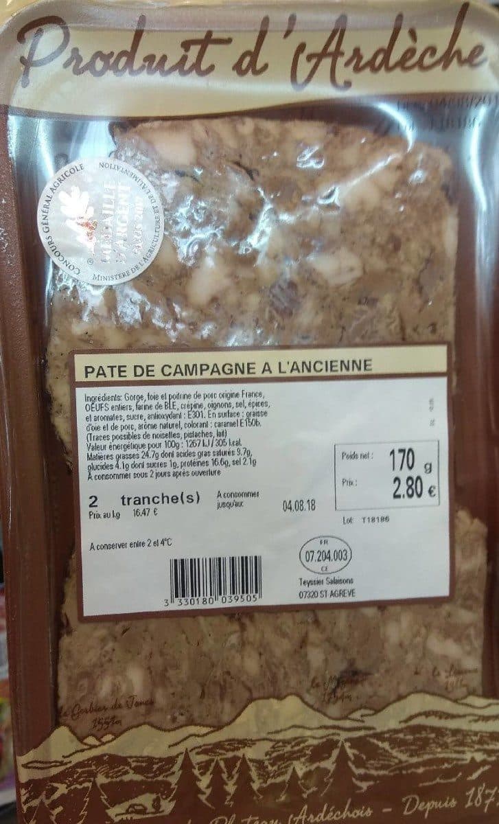 Open Food Facts Pâté de Campagne a l'Ancienne packshot