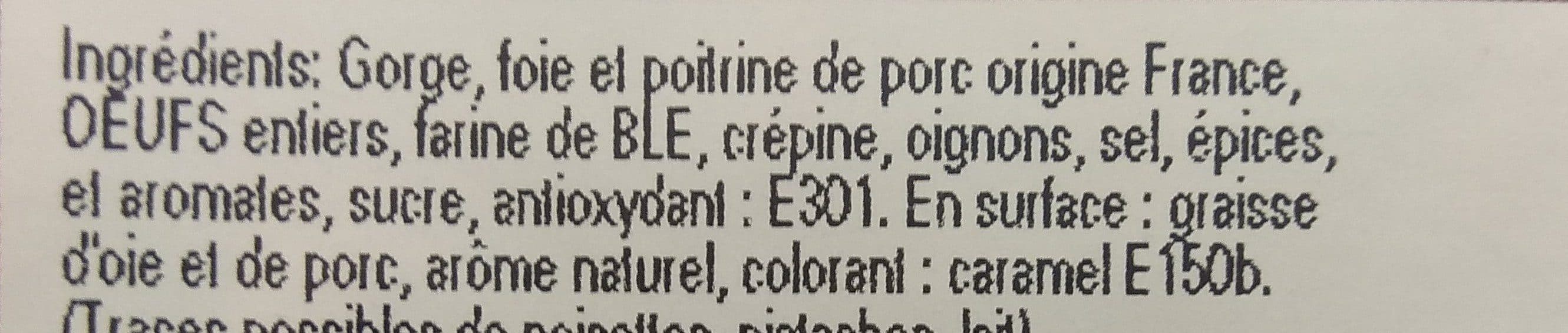 Open Food Facts Pâté de Campagne a l'Ancienne packshot
