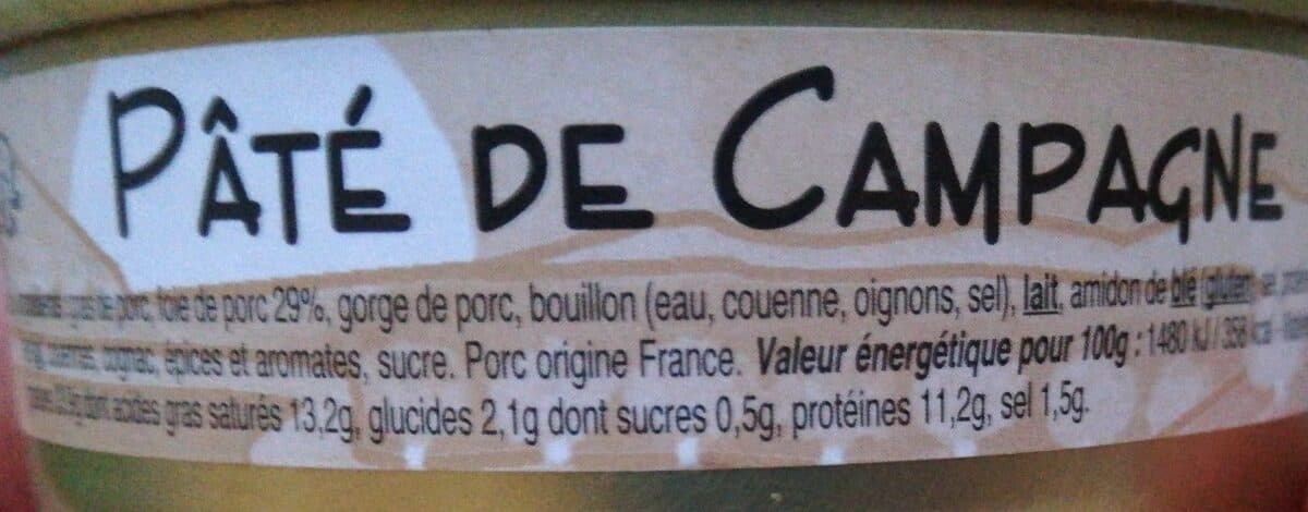 Open Food Facts Pâté de campagne packshot