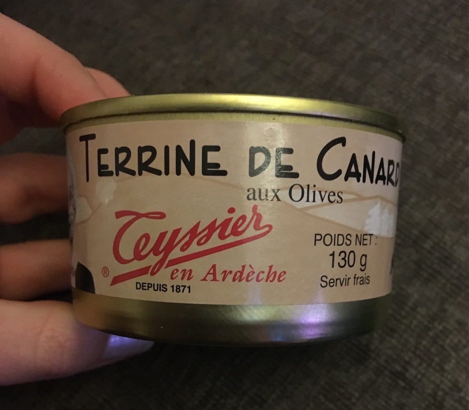 Teyssier Terrine de canard aux olives packshot