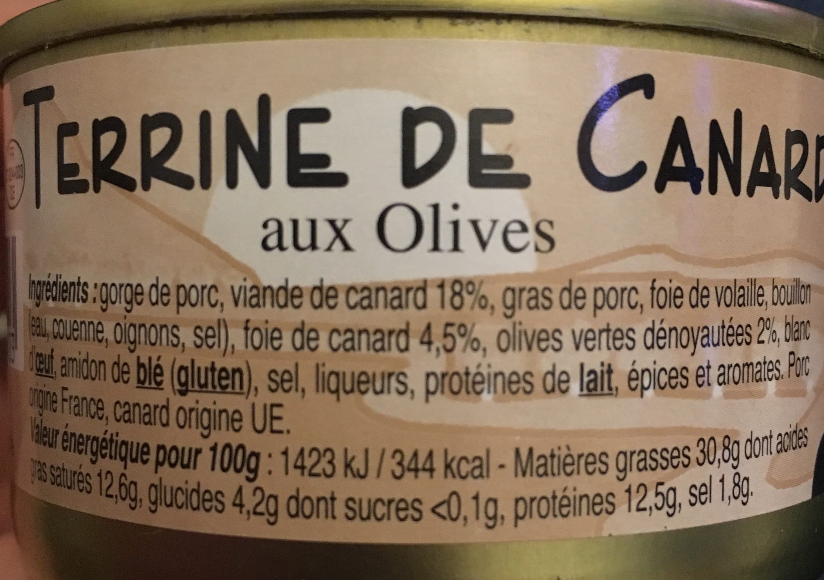 Teyssier Terrine de canard aux olives packshot