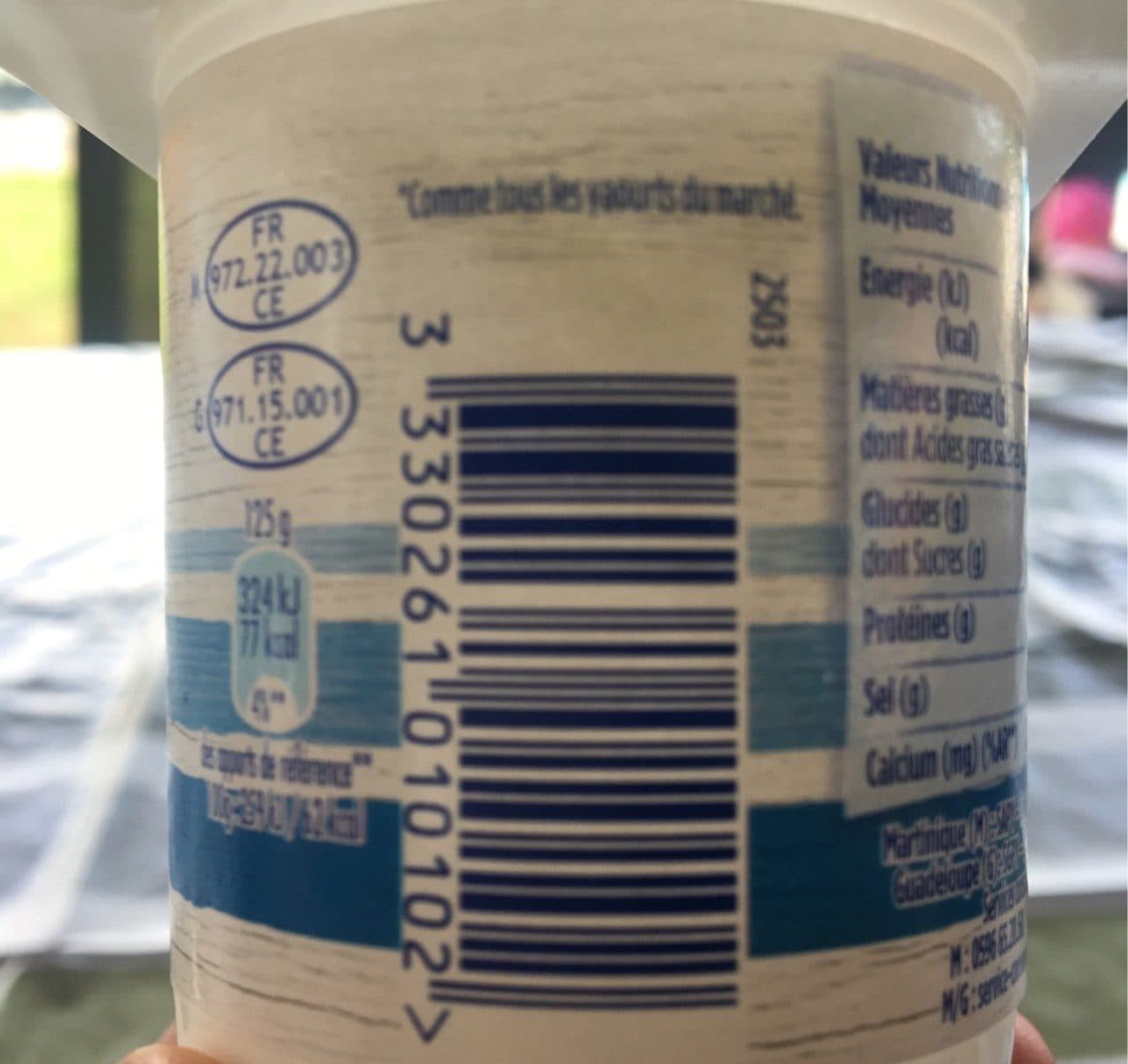 Open Food Facts Yaourt Nature packshot