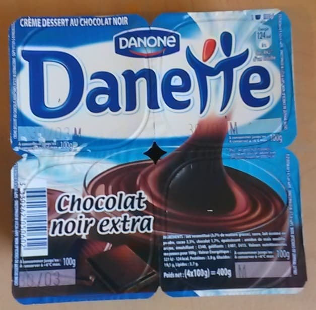 Danette Danette chocolat noir extra packshot
