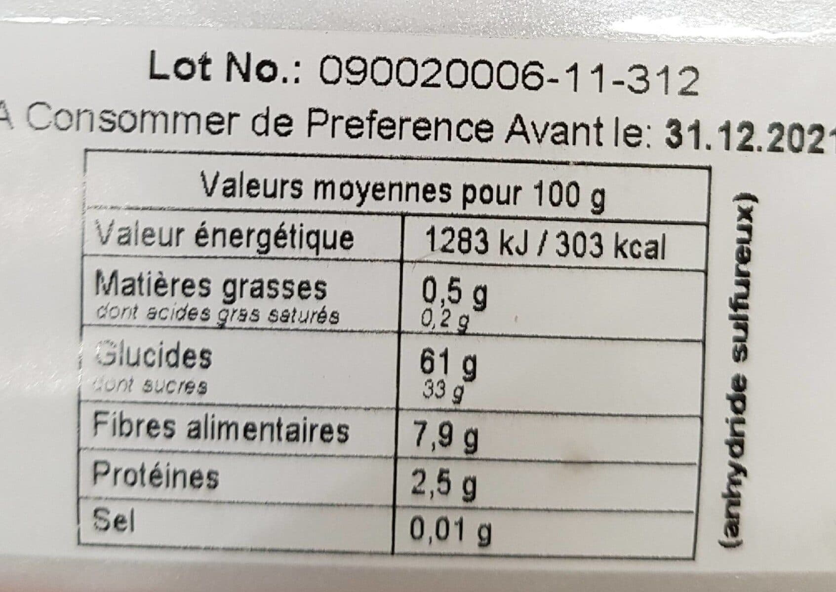 Open Food Facts Abricots secs entiers packshot