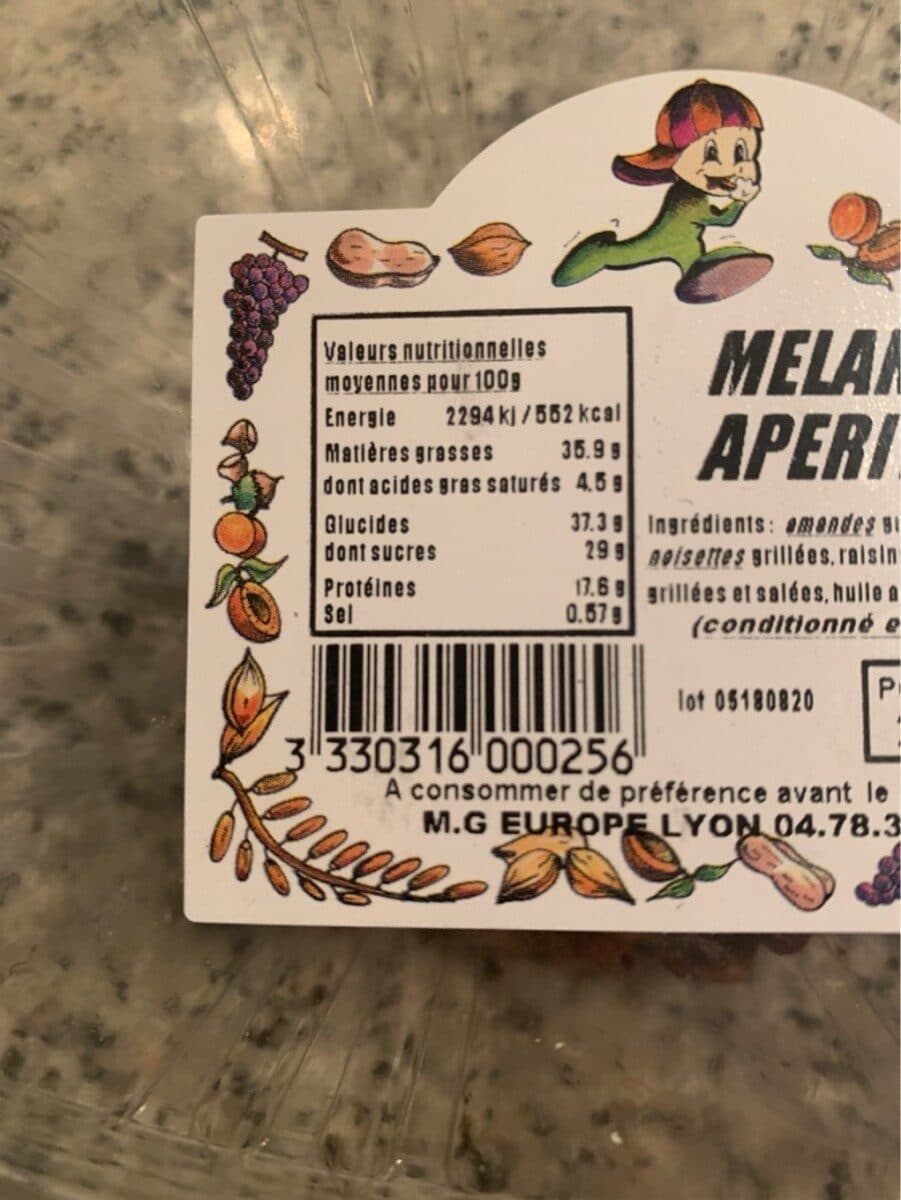 Open Food Facts Melange apéritif packshot