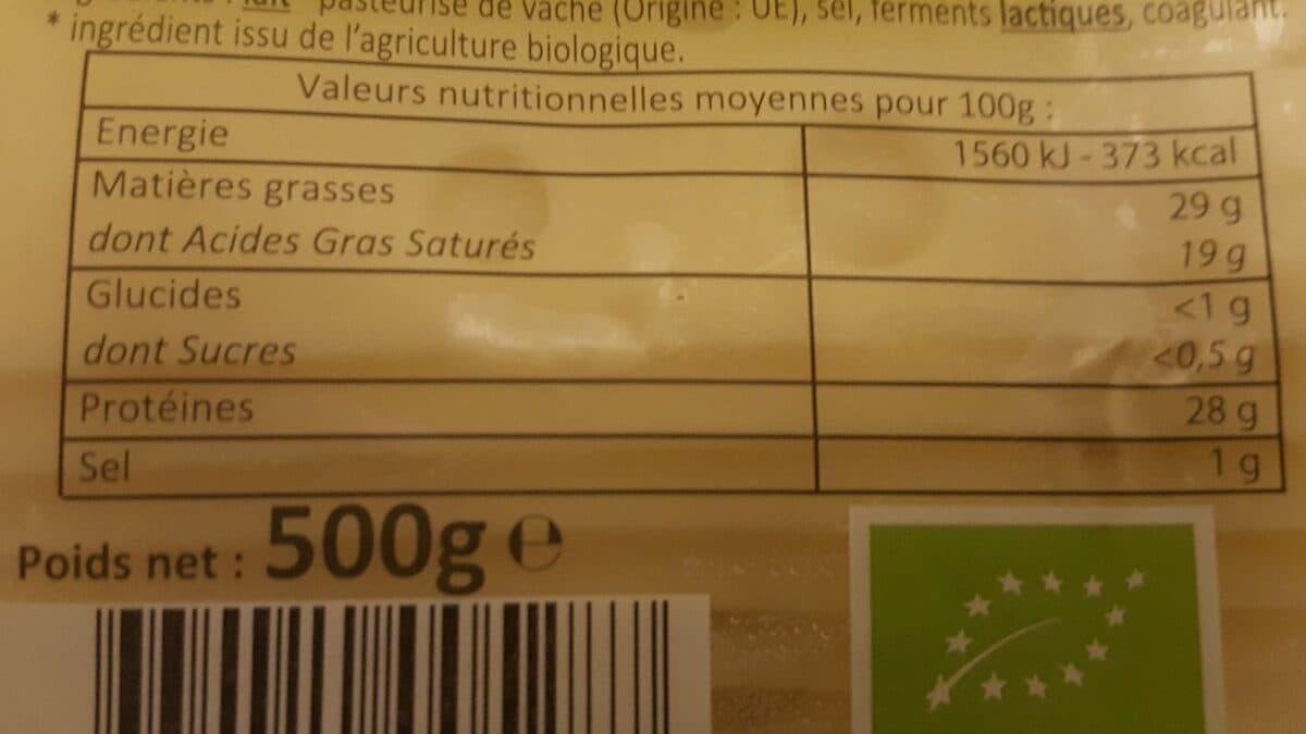Open Food Facts Emmantal bio packshot