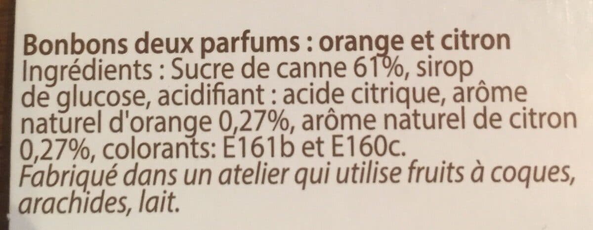 Lucien Georgelin Bonbons arômes Orange-Citron packshot