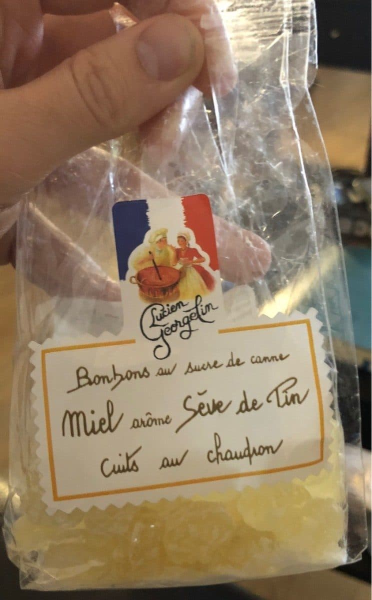 Lucien Georgelin Bonbons au sucre de canne miel et arome de seve de pin packshot