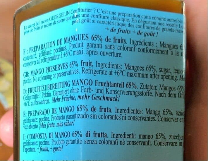 Lucien Georgelin Georgelin Preparation Mangues 65%Fruit 300G packshot