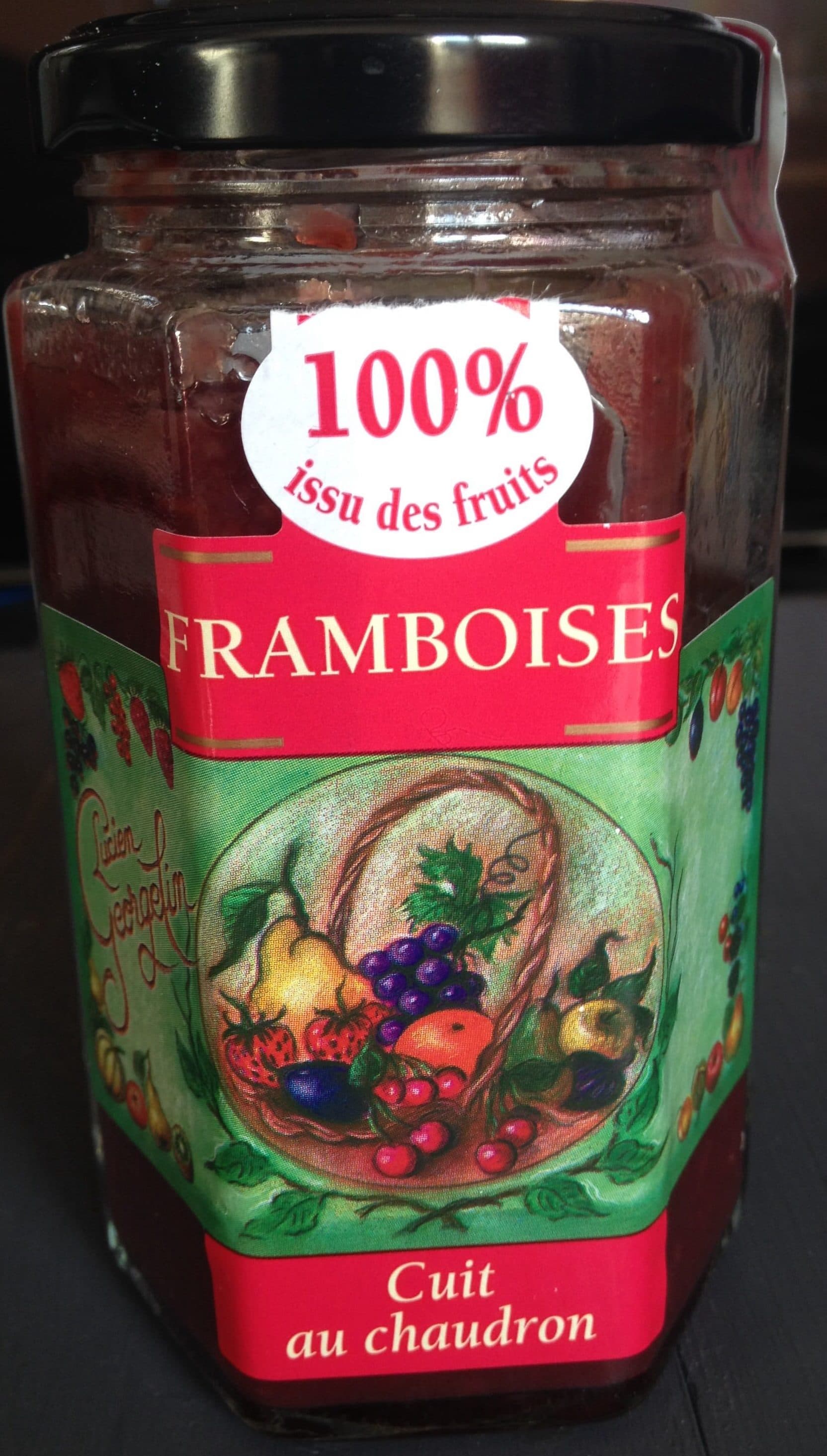 Lucien Georgelin Confiture framboise 100% issu des fruits Lucien Georgelin packshot