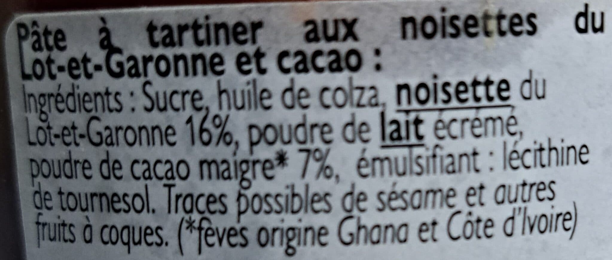 Lucien georgelin Pâte à tartiner noisettes cacao packshot