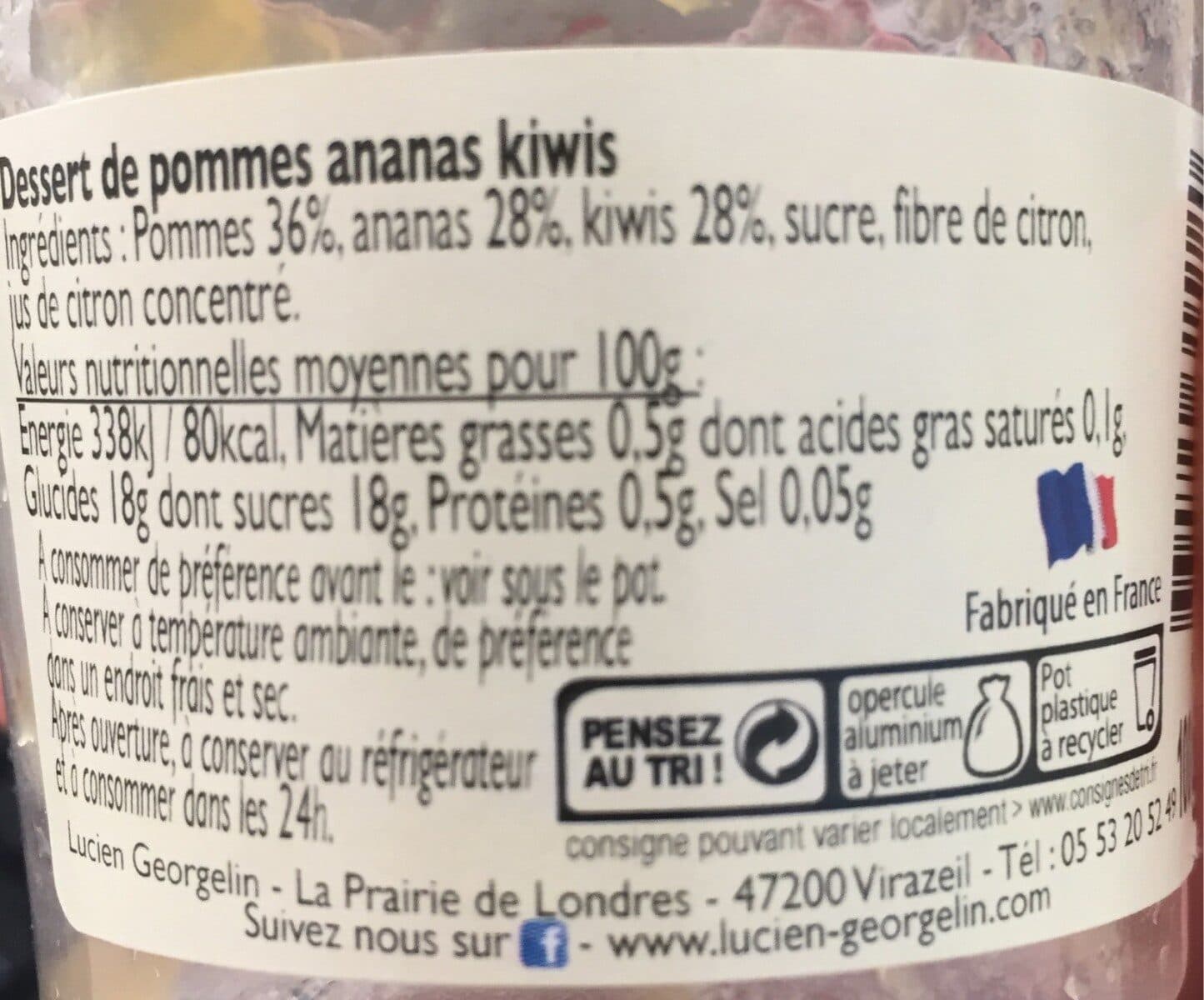 Lucien Georgelin Les desserts à ma façon : Ananas Kiwi packshot