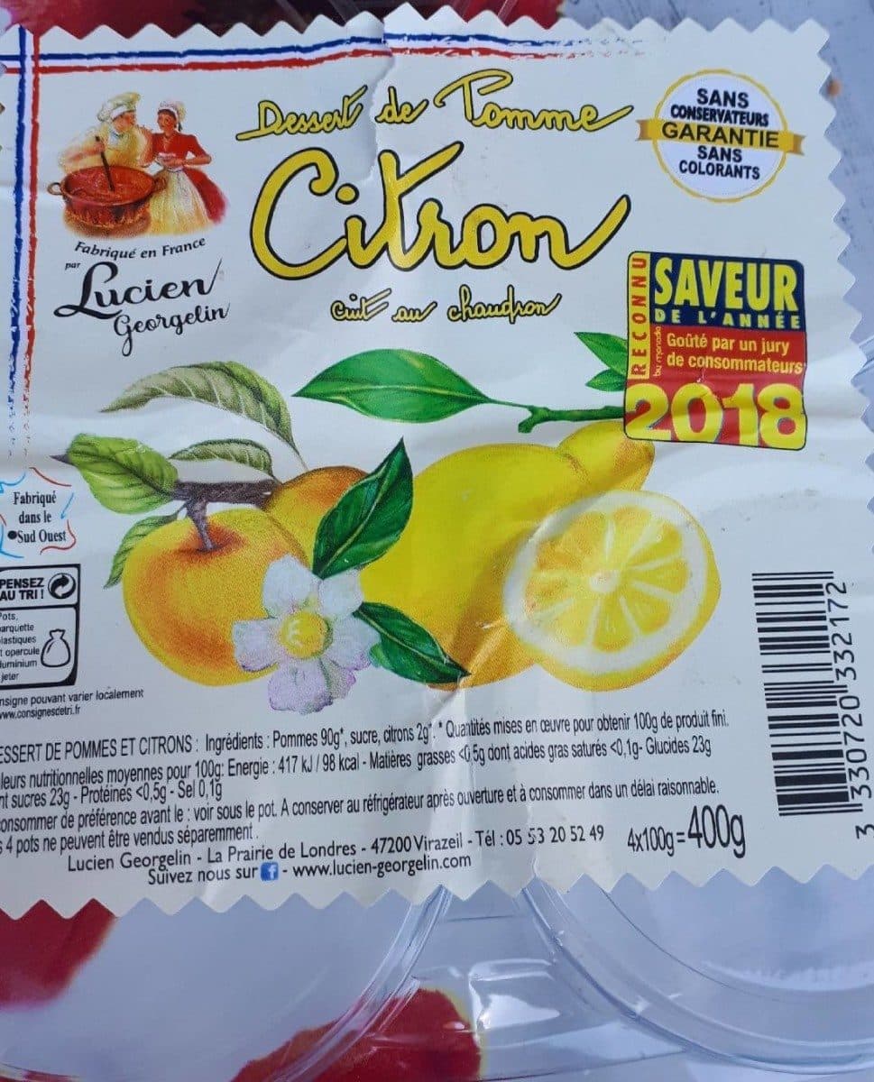 Lucien Georgelin Dessert de pomme citron cuit au chaudron packshot