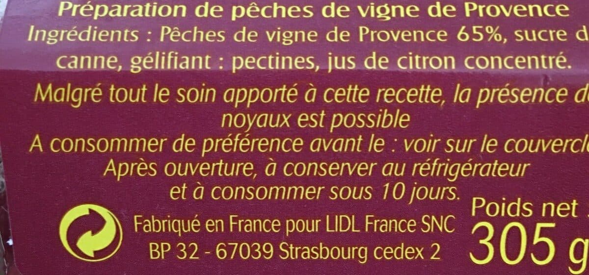 Lidl Pêche de vigne de Provence packshot