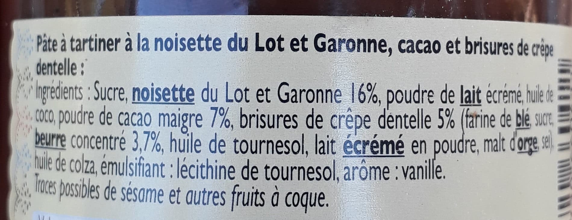 Mes P'tites Recettes Pâte à tartiner packshot
