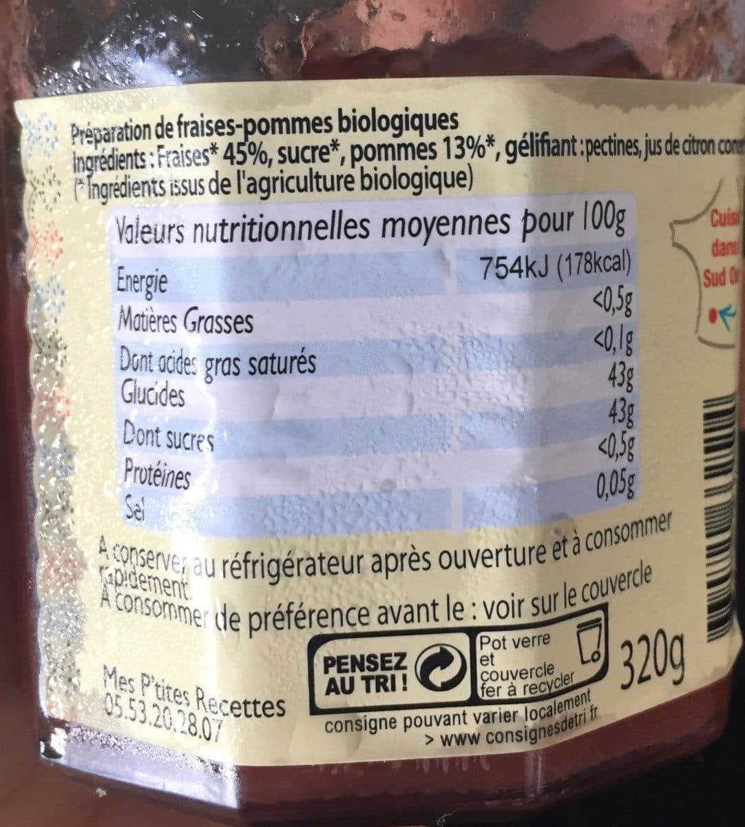 Mes P'tites Recettes fraise bio cuites au chaudron packshot