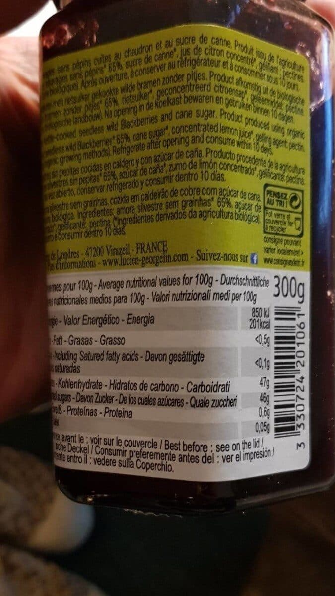 Les Fruits Bio Confiture De Mûres Sauvages packshot