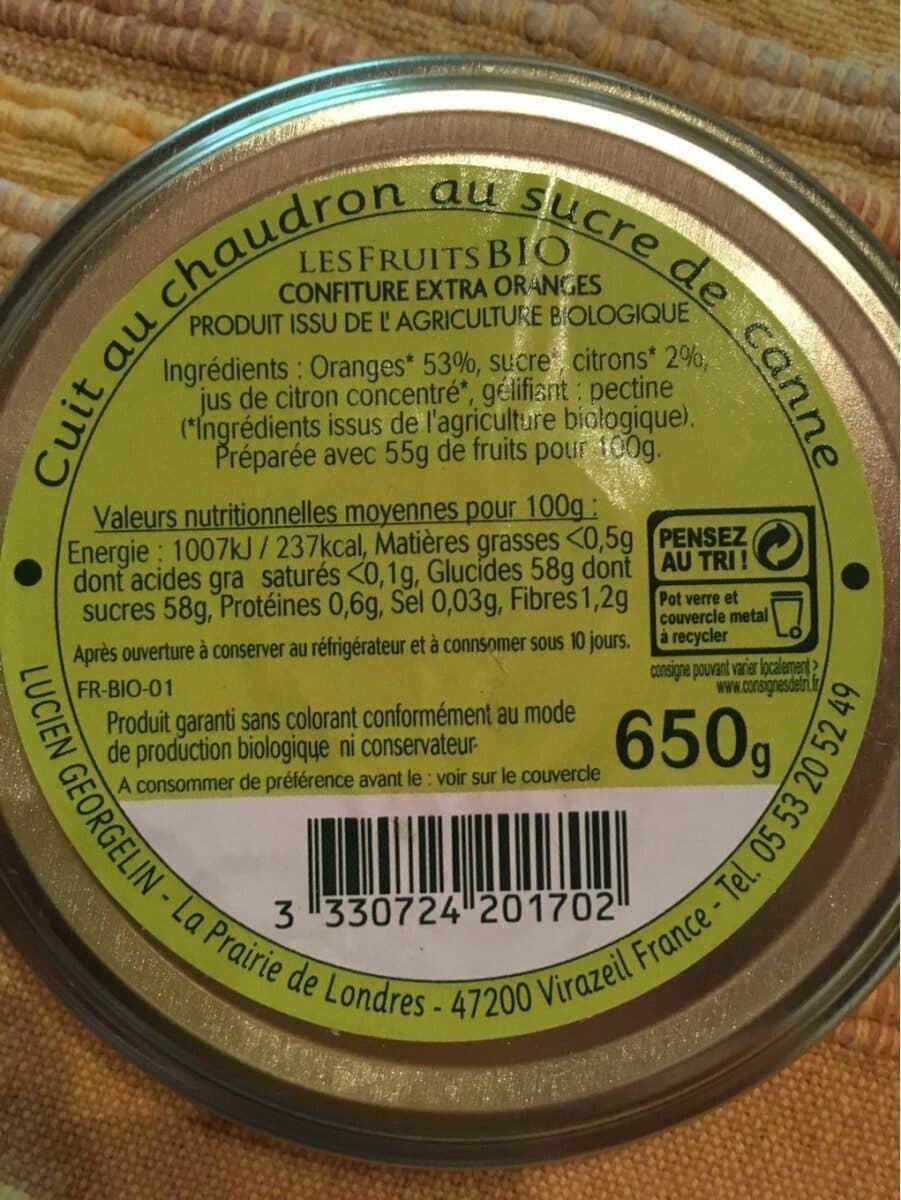 Open Food Facts Confiture Extra Oranges packshot