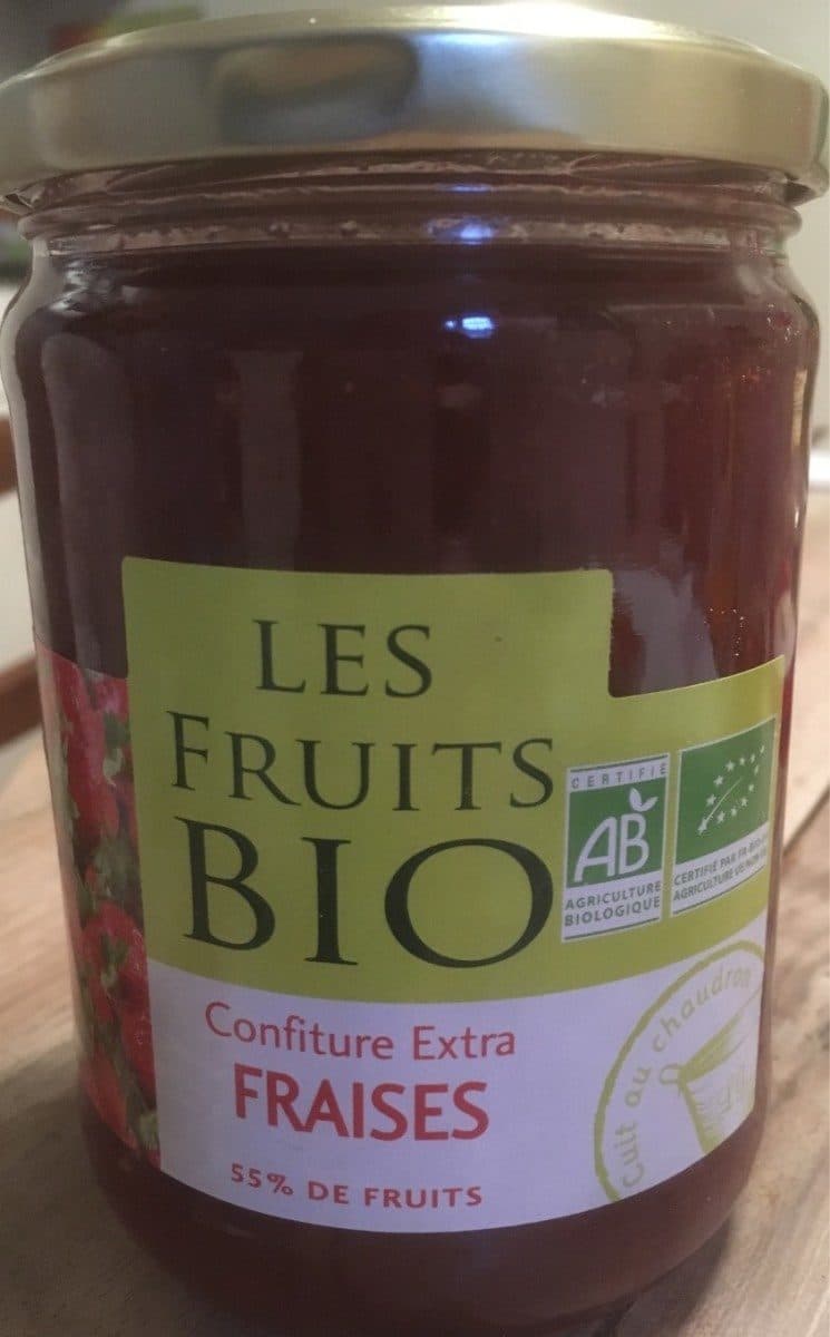 Les Fruits Bio Confiture extra fraises packshot