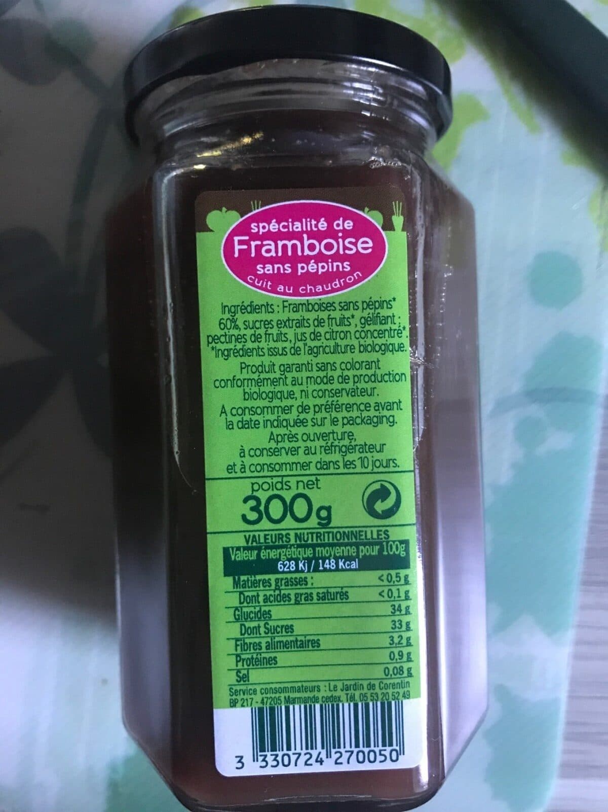 Le jardin de corentin Specialite De Framboises packshot