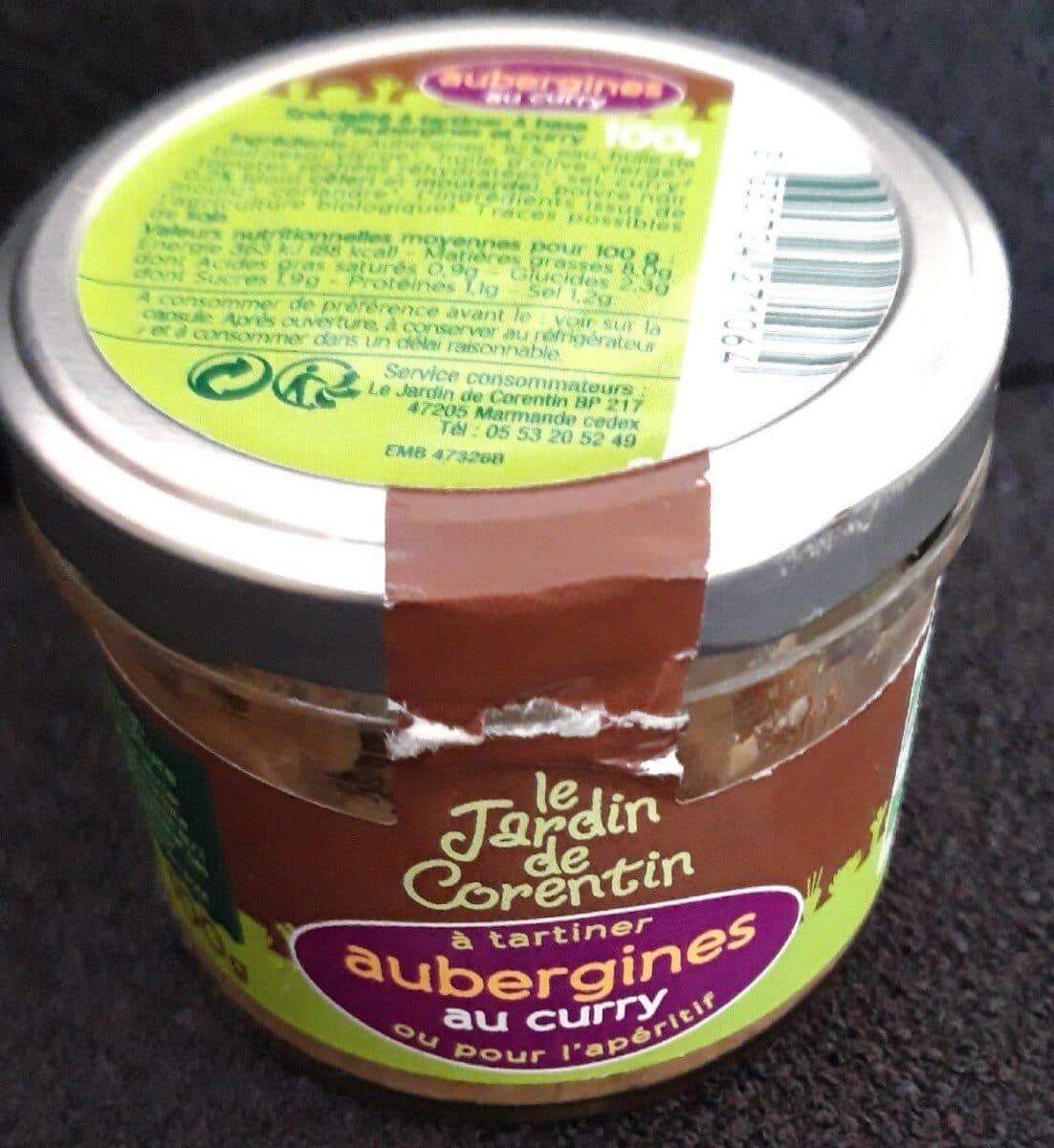 Le jardin de corentin Aubergines au curry packshot