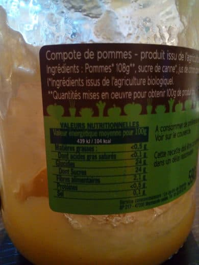 le jardin de corentin Compote de pomme packshot