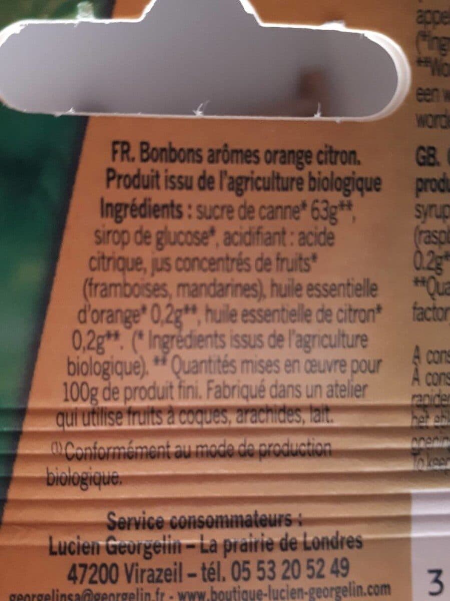 Lucien Georgelin Bonbons arômes orange citron packshot