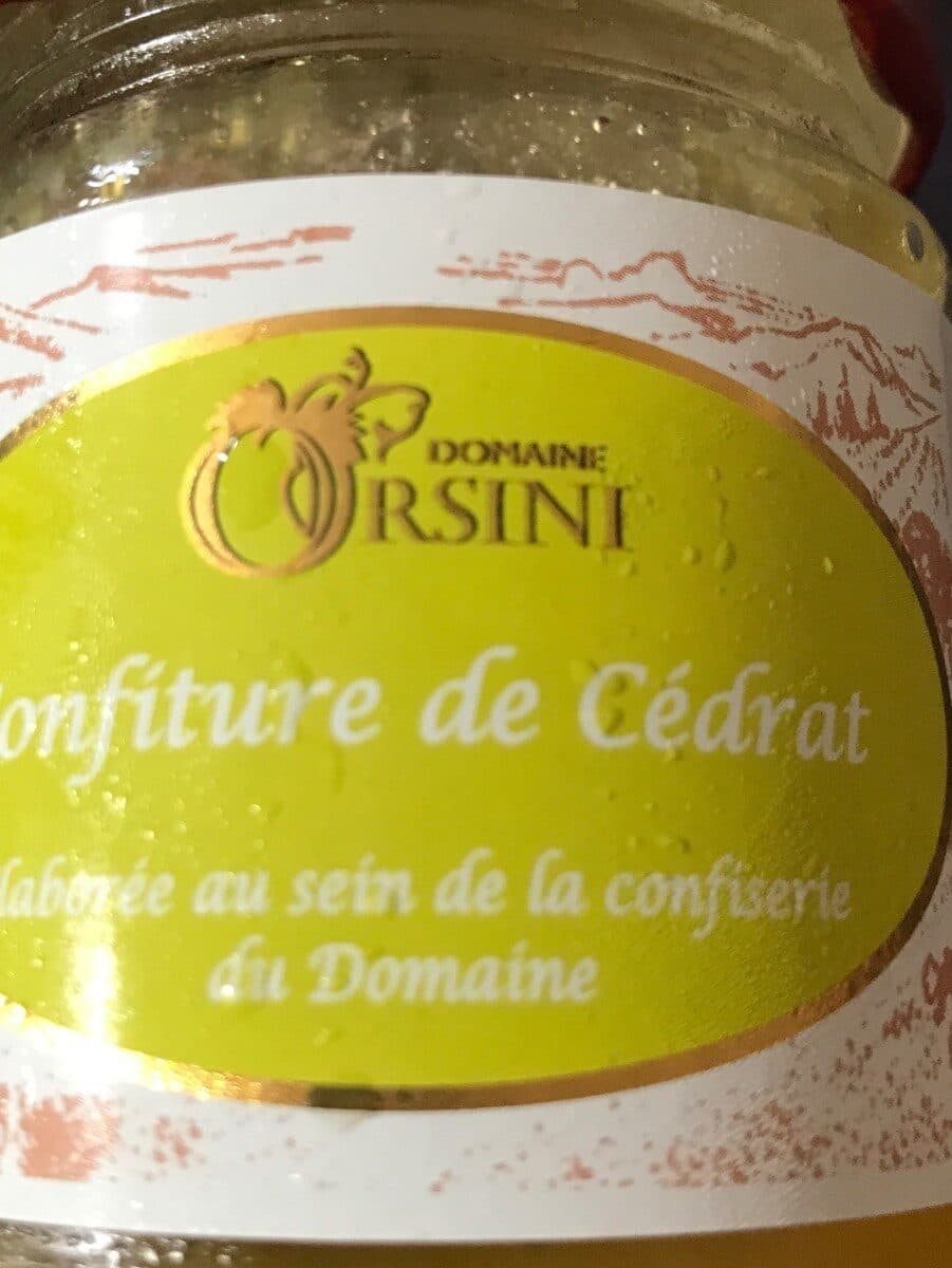 Open Food Facts Confiture de cedrat packshot