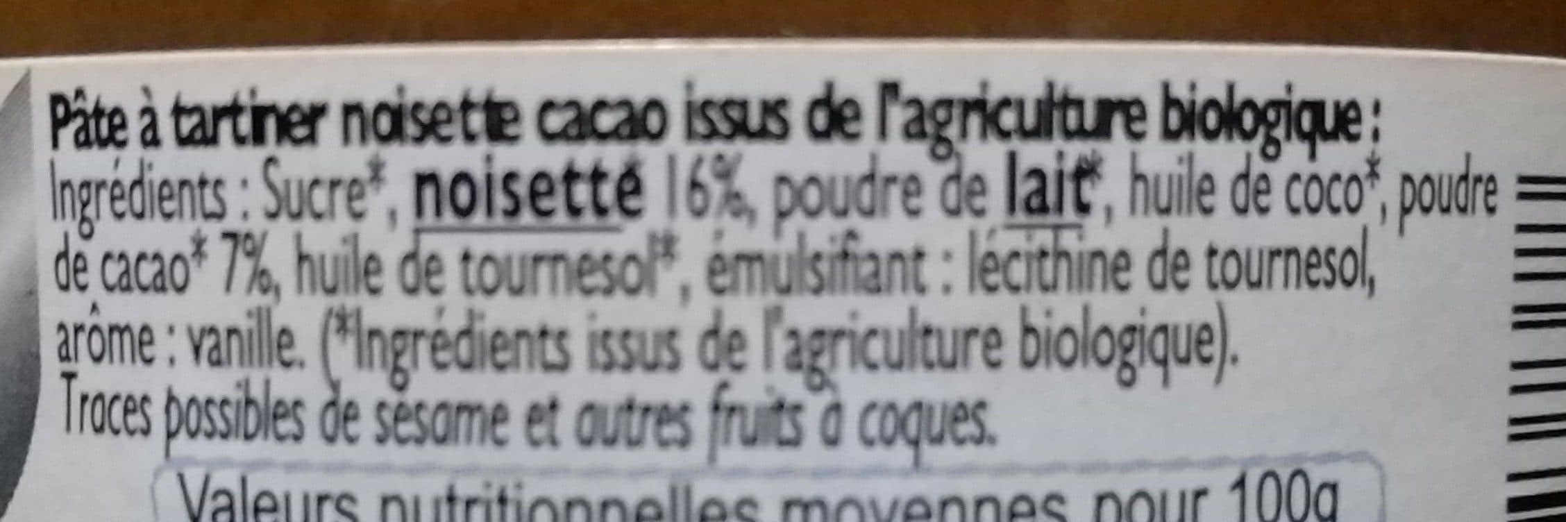 Lucien Georgelin Pâte à tartiner bio noisette cacao Lucien Georgelin packshot