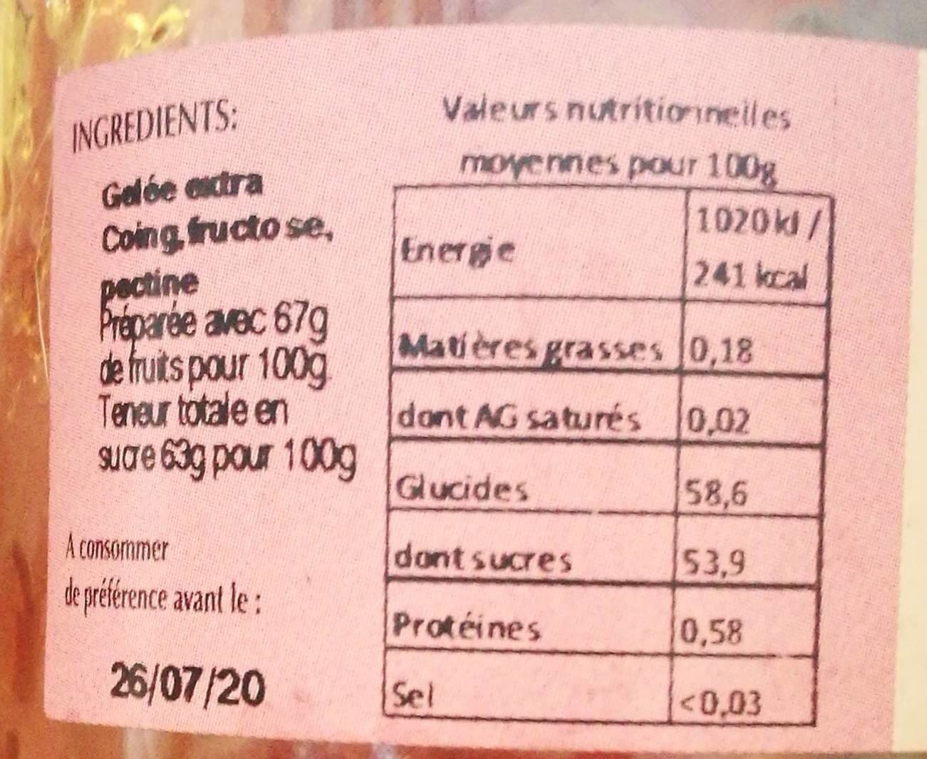 Ferme Fruitière de la Hautière Gelee de coing packshot