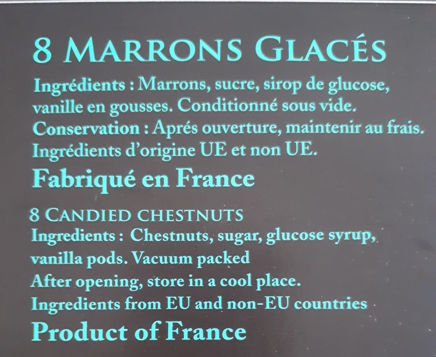 Open Food Facts Marrons glacés packshot