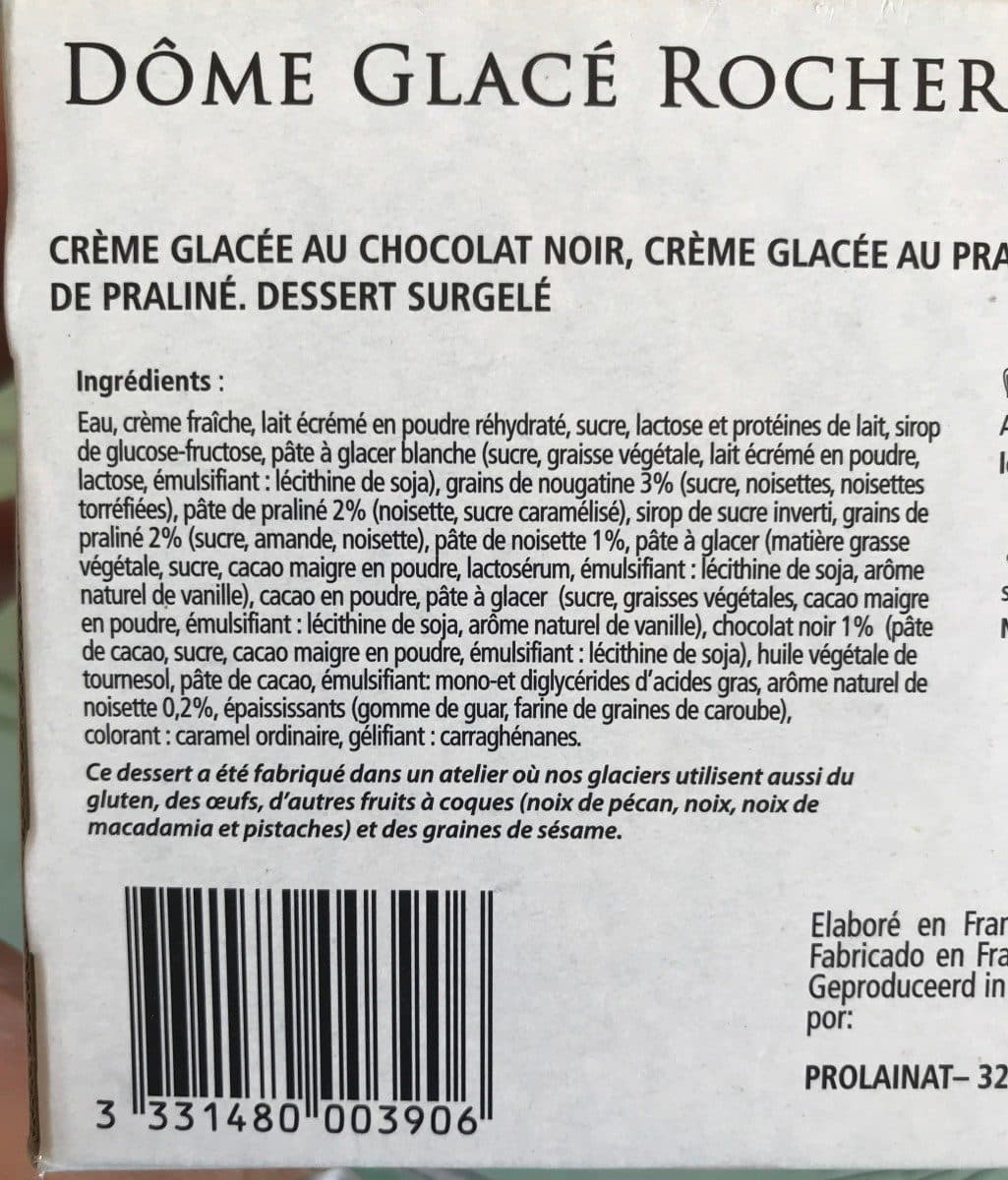 Chef Dessert Dôme Glacé Rocher Praliné packshot