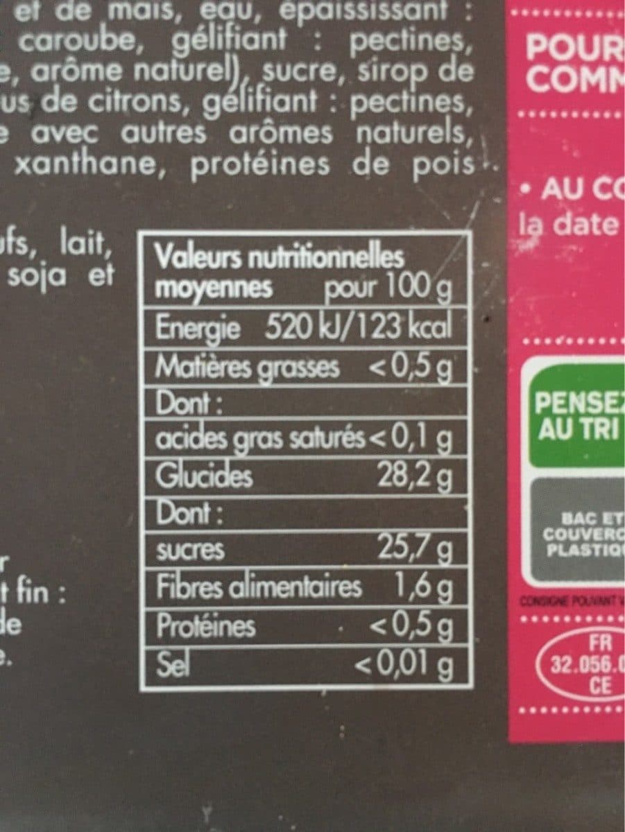 Toupargel Sorbet Plein fruit poire packshot
