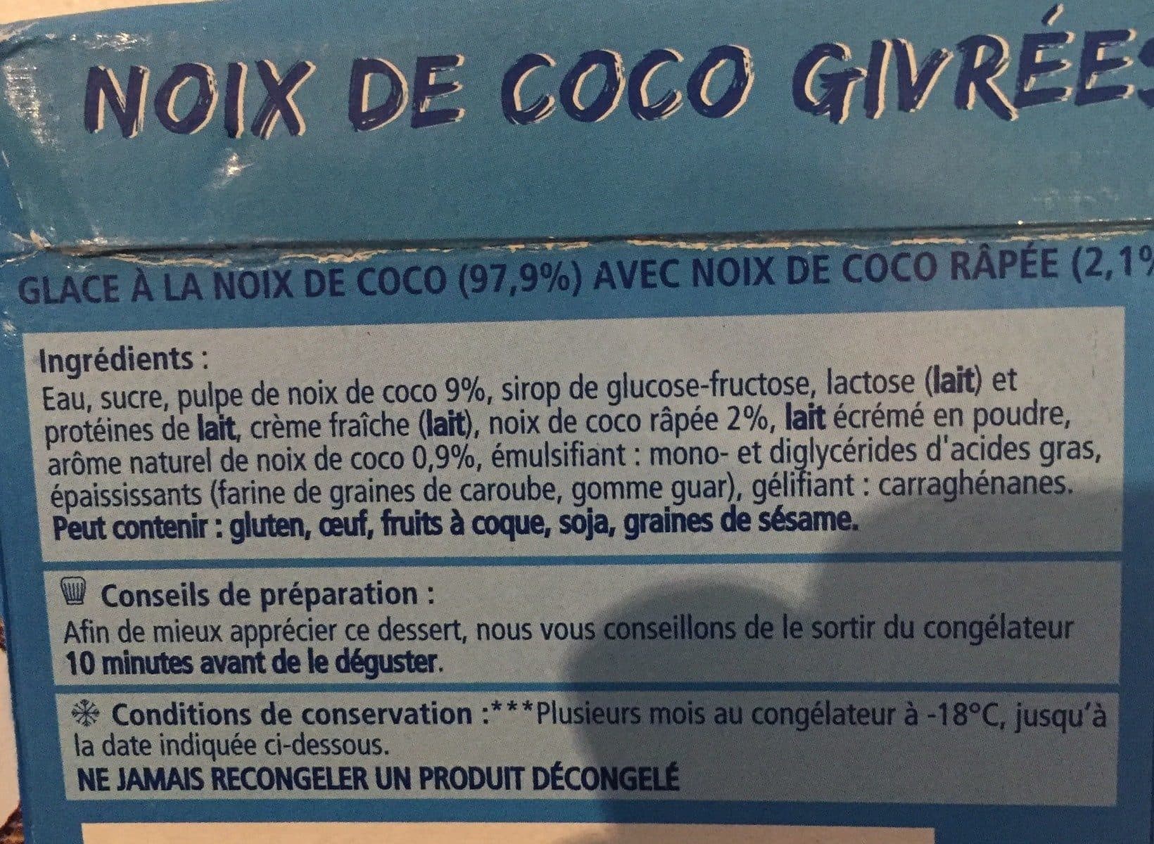 Open Food Facts noix coco givrées packshot