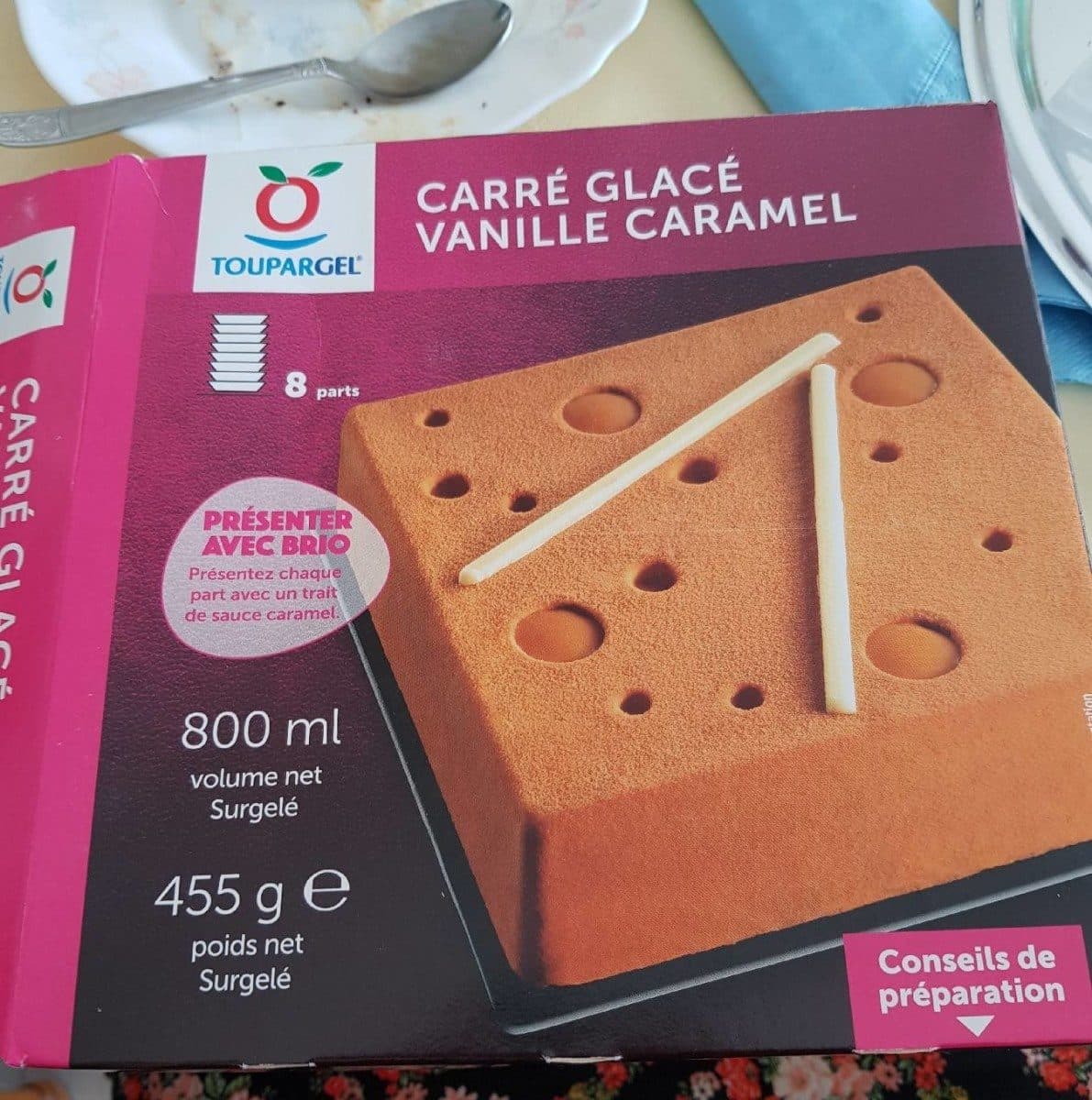 Toupargel Carré glacé vanille caramel packshot