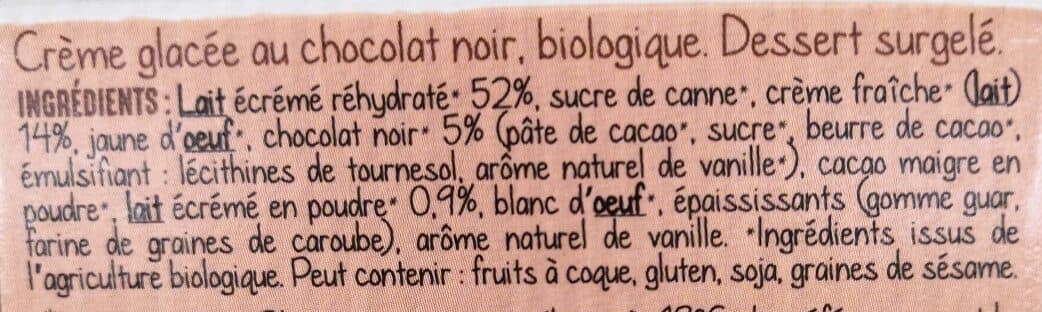 Mon Bio Gourmand Crème glacée au chocolat packshot